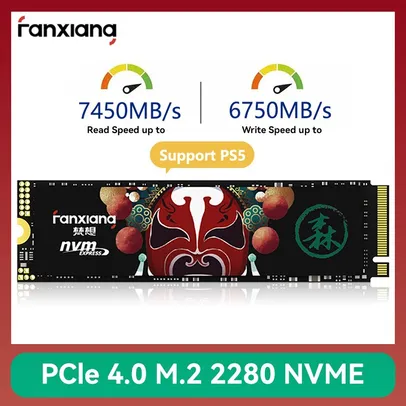 ssd nvme 2t 4.0 7400mbs Fanxiang Disco rígido interno de estado sólido, unidade SSD para PS5,