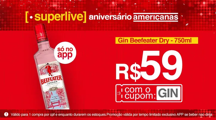 [APP] Gin Beefeater Dry - 750ml | R$59