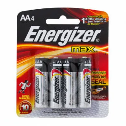 Pilha Energizer Max AA Alcalina - R$10