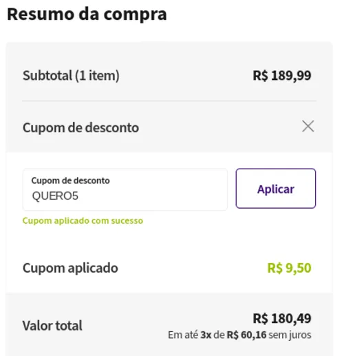 Imagen na descrição da promoção