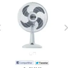 Ventilador 30CM Eco TS Branco - Hélice com 4 Pás, Grade Removível, Silencioso, Alça para Transporte, 3 Velocidades, Desmontável- Mallory