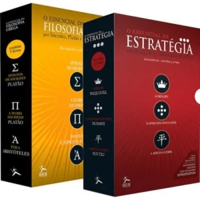 Kit - Box O Essencial da Estratégia (3 Volumes) + Box O Essencial da Filosofia (3 Volumes) - R$ 34,90