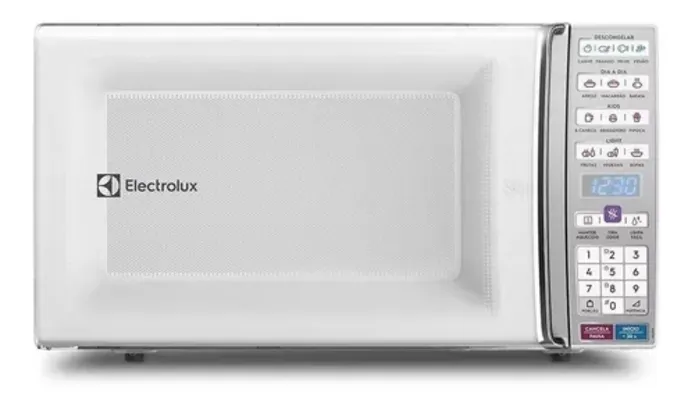 Micro-ondas Electrolux de bancada Branco com Função Tira Odor e Manter Aquecido 127v - 34L 