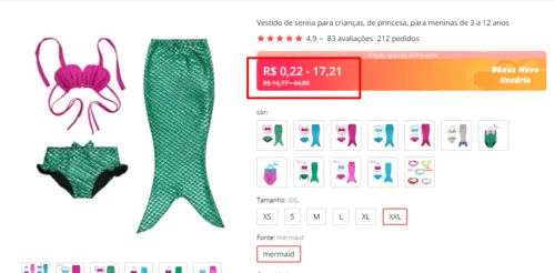 Imagem na descrição da promoção