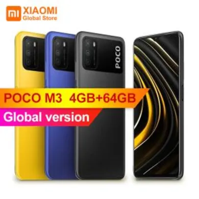 Smartphone Poco M3 4GB 64GB 6000mah Snapdragon 662g | R$ 686
