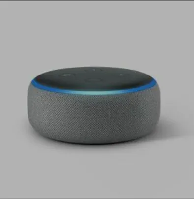 Echo Dot Amazon Smart Speaker Cinza Alexa 3a Geração em Português