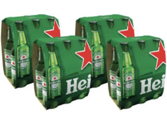 [R$ 3,51 cada] Cerveja Heineken Longneck 330ml 24 garrafas