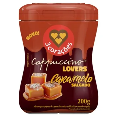 3 Corações Cappuccino Sabor Caramelo Salgado, 200g