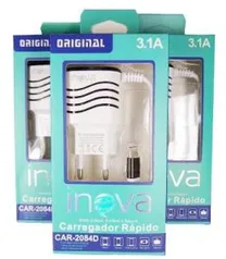 Carregador Original Inova Tipo C Com 2 Usb 3.1 A 2,00