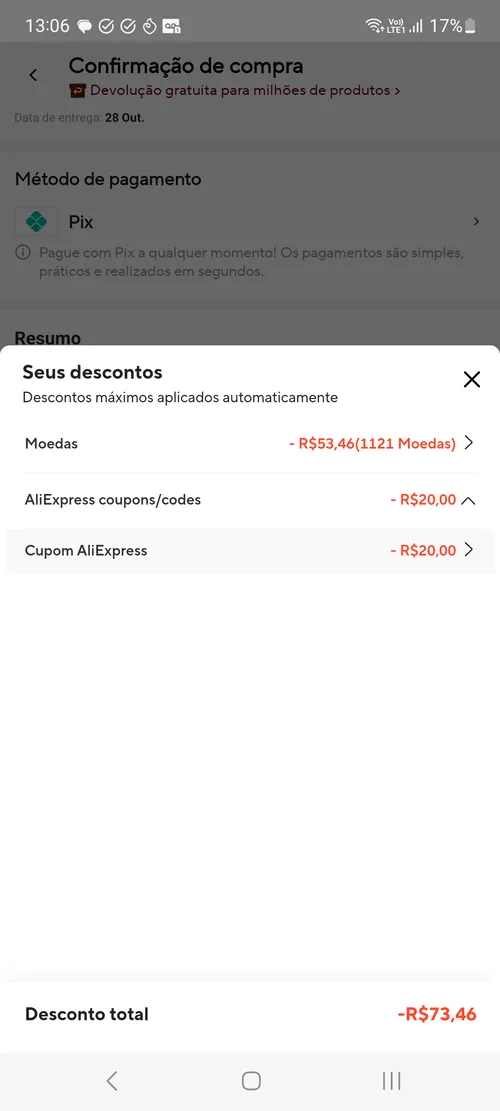 Imagem na descrição da promoção