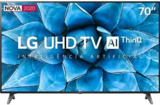 Smart TV LG 70'' 70UN7310 Ultra HD 4K WiFi Bluetooth HDR Inteligência Artificial ThinQ AI Smart Magic Google Assistente Alexa