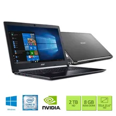 Notebook Acer Aspire 5 A515-51G-50W8 Intel Core i5 8GB ram 2TB HD GeForce 940MX 2 gb 15.6 HD Win10