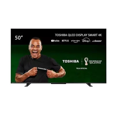 (R$ 1.938 AME) Smart TV QLED 50” 4K Toshiba - TB013M