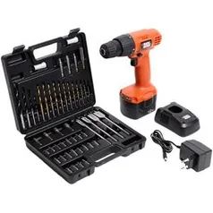 Parafusadeira/Furadeira 3/8" 12V Linha Standard CD121K50-BR + 50 acessórios - Black & Decker - R$ 128