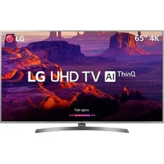 Smart TV LED 65" LG UM7650 Ultra HD 4K ThinQ AI - R$3700