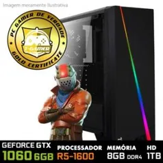 PC Gamer Streamer LVL-6 AMD Ryzen 5 1600 3.2GHZ / Geforce GTX 1060 6GB / 8GB DDR4 / HD 1TB | R$2.849