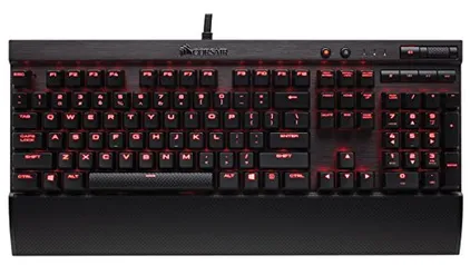 Teclado Mecânico Gamer Corsair K70 Rapidfire LED Vermelho Switch Cherry MX Speed - CH-9101024-NA