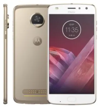 [Visa Checkout] Smartphone Motorola Moto Z2 Play Ouro 5,5" Câm 12Mp 64Gb - R$1281