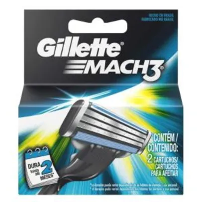 Carga Gillette Mach3 com 2un - FRETE GRATIS - R$ 9