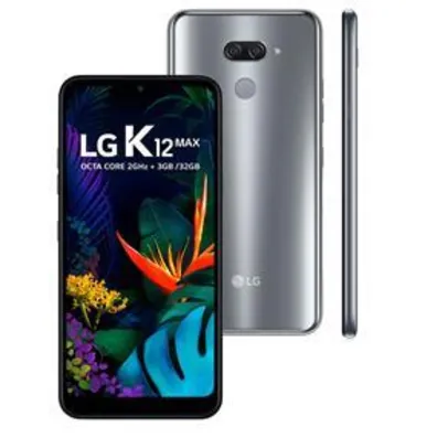 Saindo por R$ 759: Smartphone LG K12 Max Platinum 32GB, Tela 6.26", Câmera Traseira Dupla com IA, Android 9.0, Processador Octa Core e 3GB RAM | Pelando