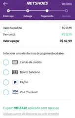 20% OFF no site da Netshoes