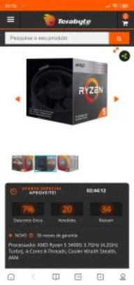 Processador AMD Ryzen 5 3400G 3.7GHz | R$ 1.069