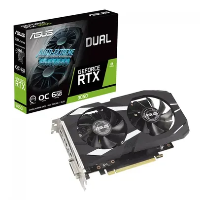 Placa de Vídeo Asus Dual, NVIDIA GeForce RTX 3050 OC, 6GB, GDDR6, DLSS, Ray Tracing