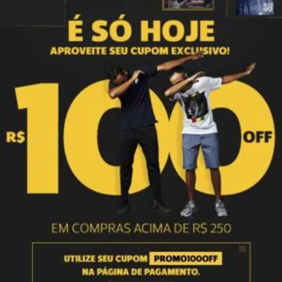 Cupom de R$100 de desconto na Netshoes