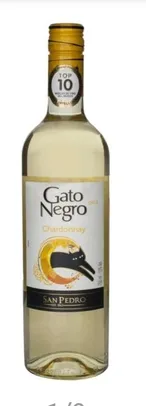 (LEVA 2 PAGA 1, 49,90) Vinho Branco Seco Gato Negro Chardonnay 750ml | R$25