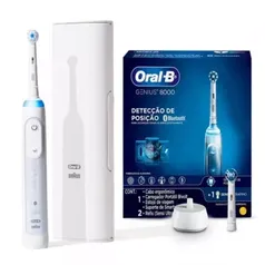 Escova Elétrica Oral-B Genius 8000 Bivolt Recarregável + 2 Refis Sensi Ultrafino