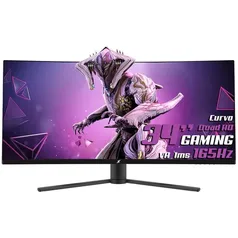 Monitor Gamer SuperFrame Vision Ultra, 34 Pol, Curvo, UltraWide, Quad HD, VA, HDR, FreeSync, 1ms, 165Hz, HDMI/DP, SFVC-3415