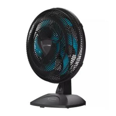 Ventilador de Mesa Cadence Eros Supreme VTR407 40cm 6 Pás 3 Velocidades Preto e Azul 110V e 220V