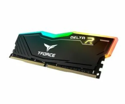 Memória Team Group T-Force Delta 8GB (1x8) 2400MHz DDR4 Preta RGB, TF3D48G2400HC15B01