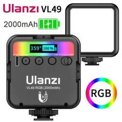 Luz fotográfica de preenchimento dimerizável RGB Ulanzi vl49 | R$115