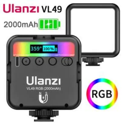 Saindo por R$ 115: Luz fotográfica de preenchimento dimerizável RGB Ulanzi vl49 | R$115 | Pelando