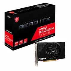 Placa de Vídeo MSI AMD Radeon RX 6400 AERO ITX, 4GB, GDDR6, FSR, Ray Tracing, 912-V508-004