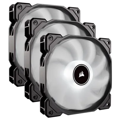 Cooler Fan Corsair AF120, 3 Unidades, 120mm, LED Branco, Preto - CO-9050082-WW 