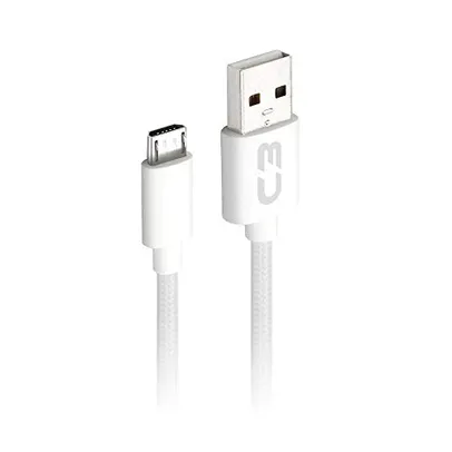 [PRIME] Cabo USB-Micro USB C3Plus CB-M11WH 1M Branco | R$9