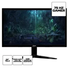 Monitor Acer 144hz 1ms 23,6" / R$ 979,00 em até 10x / Frete Grátis