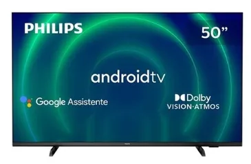 [AME R$ 1881/ SC R$ 1851 ] Smart Tv Philips Android Tela 50" 50pug7406/78 