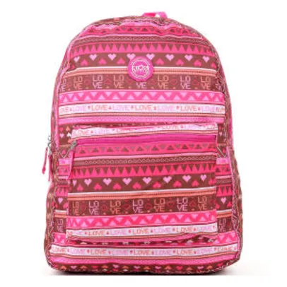 Mochila Clio Étnica Love Feminina - Rosa