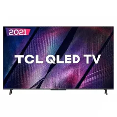 Smart TV TCL 55 Polegadas QLED 4K UHD, Google TV, 3 HDMI, 2 USB, Bluetooth, Wi-Fi, Alexa e Google Assistente, IA, Chumbo - 55C725