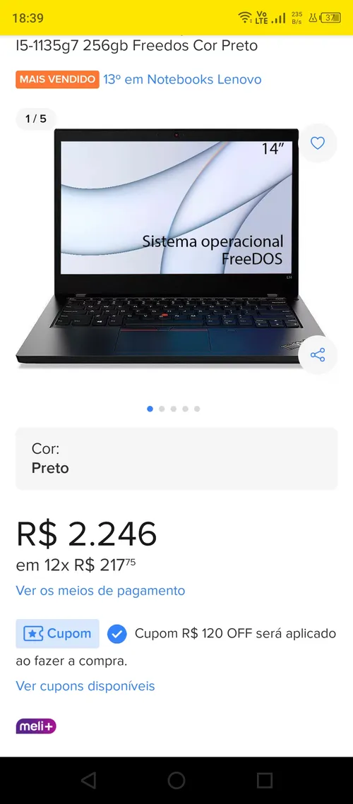 Imagem na descrição da promoção