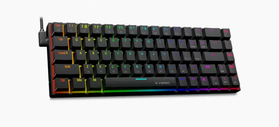 Teclado Mecânico E-YOOSO Z686 RGB USB 60%