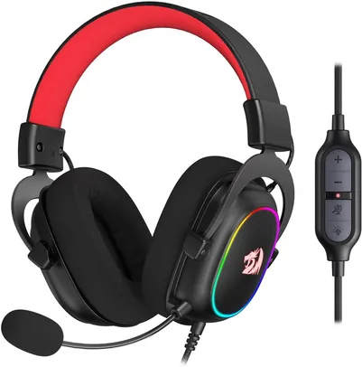 Headset Redragon h510 zeus x wired gaming rgb iluminação 7.1 surround