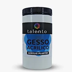 Gesso Acrílico Talento (1000 mL), Adequado Para Tinta Acrílica, Tinta à Óleo, Lápis De Cor, Pastéis, Grafite e Carvão