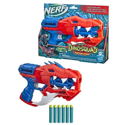 [Ame 64,99][Ame SC 45,49]Lança Dardos Nerf Dinosquad Raptor-slash, Tambor Giratório Para 6 Dardos - 