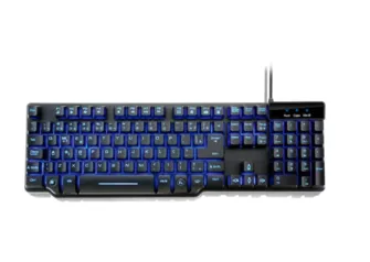 Teclado Gamer Multilaser Warrior Razmig TC196 LED - Preto/Azul