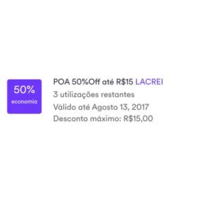 [ CABIFY ] 50% OFF em Porto Alegre