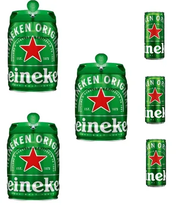 [Regiões Selecionadas] 3 Barris Heineken 5L + 3 Latas Heineken 250ml | R$188